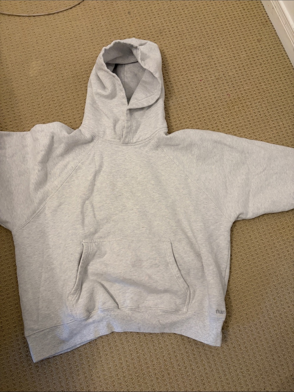 Light Grey Aritzia Hooded Pullover Sweatshirt